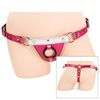 Pink glitter vinyl g-string harness