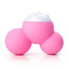 Silicone waterproof rechargeable massager with three balls and 2 motors that can be used as a body massager or a clitoral stimulator.