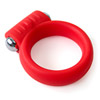 Silicone ring with attachement and removable vibrating bullet.