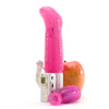 Texturized multispeed multifunction vibrator with suckered clitoral stimulator