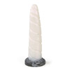 100% silicone dildo with iridescent color and a twisted unicorn horn shape 100% silicone dildo with iridescent color and a twisted unicorn horn shape