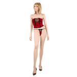 Velvet lace up bustier
