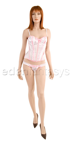 Polka dot passion corset with thong - Corset and panty set