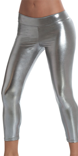Gun metal metallic leggings - Leggings