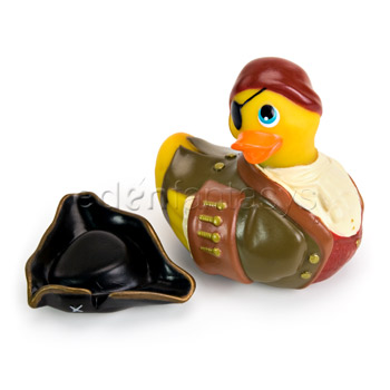 Waterproof TPR pirate duck vibrating massager.