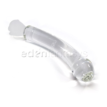 Crystal rose curved G-spot dildo