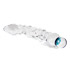 Clear ribbed G-spot wonder - Glass G-spot shaft