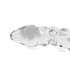 Clear ribbed G-spot wonder - Glass G-spot shaft