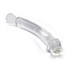 Crystal rose curved G-spot dildo - Glass G-spot shaft