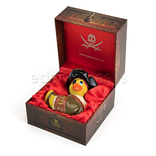 Waterproof TPR pirate duck vibrating massager.