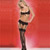 Heart mesh bra and g-string set