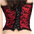 Red satin and lace bustier - Bustier