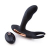 The silicone prostate stimulator features a bulbous tip for better P-spot stimulation. A special c-shape attachment stimulates the testicles as well.
