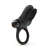 Enjoy this silicone vibrating ring with an enlarged brush like clit attachment.