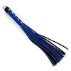 Black and blue strap whip
