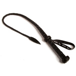 Bettie Page leather bullwhip