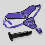 Product: Wide back vegan harness and 8" dildo set