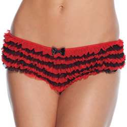 Red and black ruffle panty reviews
