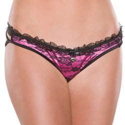 Fuchsia lycra and black lace panty reviews