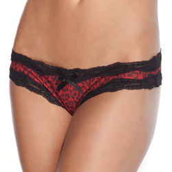 Red leopard crotchless panty reviews
