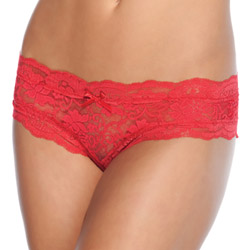 Red lace crotchless panty reviews