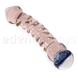 Colorful spiral G-spot wonder with dichro marble - Glass G-spot dildo discontinued