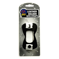 Leather holder with strap - Correas de doble cuerda