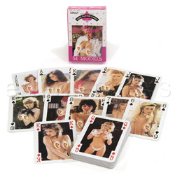 Nude female playing cards