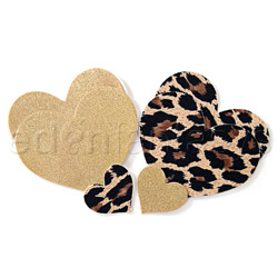 Leopard heart pasties