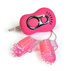 Dual teasers finger vibrator