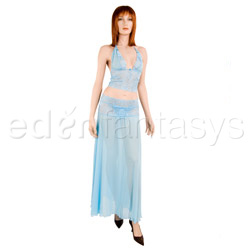 Blue mist bralette with long skirt and g-string reviews