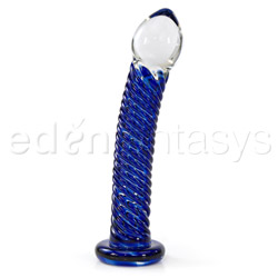 Swirled blue dildo