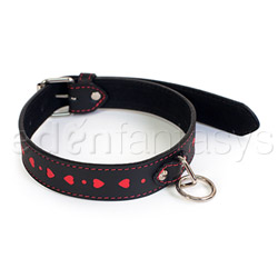 Hearts leather collar