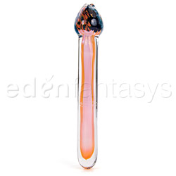 Lattachino headed pink pyrex glass dildo wand - Glass G-spot dildo discontinued