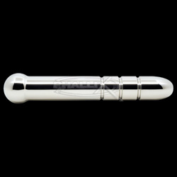 Stainless steel grooved love wand - Contoured g-spot dildo discontinued