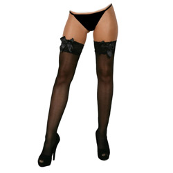Tres Sexy thigh high with lace band and bow reviews