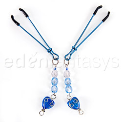 Fresh heart beaded nipple clamps