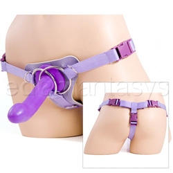 Double-ring harness with dildo View #1