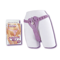 Chastity belt - lav leather View #1