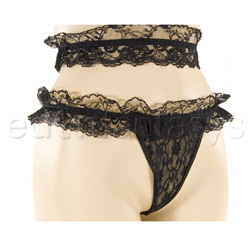 Naughty nightwear choker w/panty - Panty and pasties set discontinued