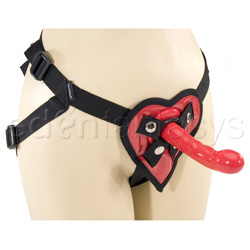 Heart harness and silicone dong set View #1
