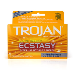 Trojan ultra ribbed ecstasy