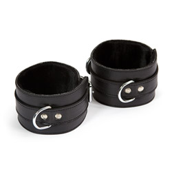 Leather ankle cuffs