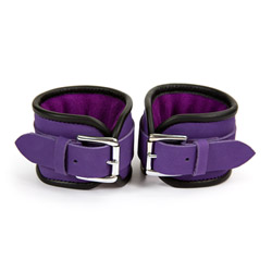 Purple hand cuffs