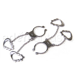 Silver heart and star nipple charms View #2