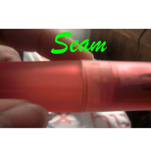 the seam that you can feel when running your finger over