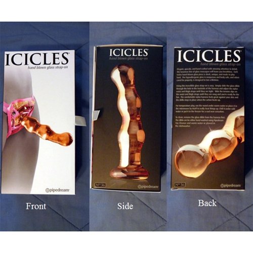 Front, side, back of box