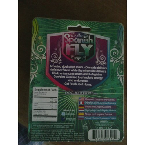 back of packaging