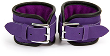 Purple hand cuffs