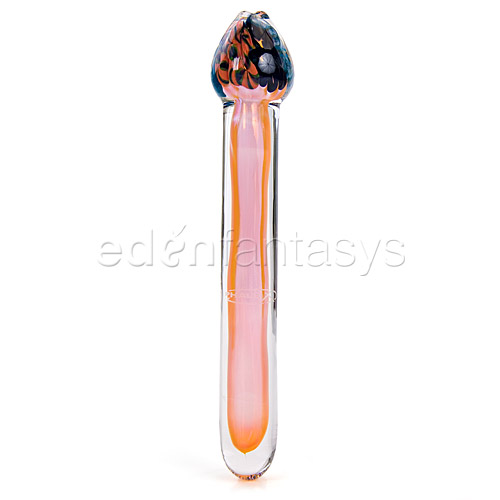 Product: Lattachino headed pink pyrex glass dildo wand